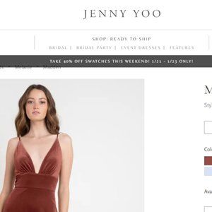 Jenny Yoo Bridesmaid Dress - Madden, English Rose, Size 8